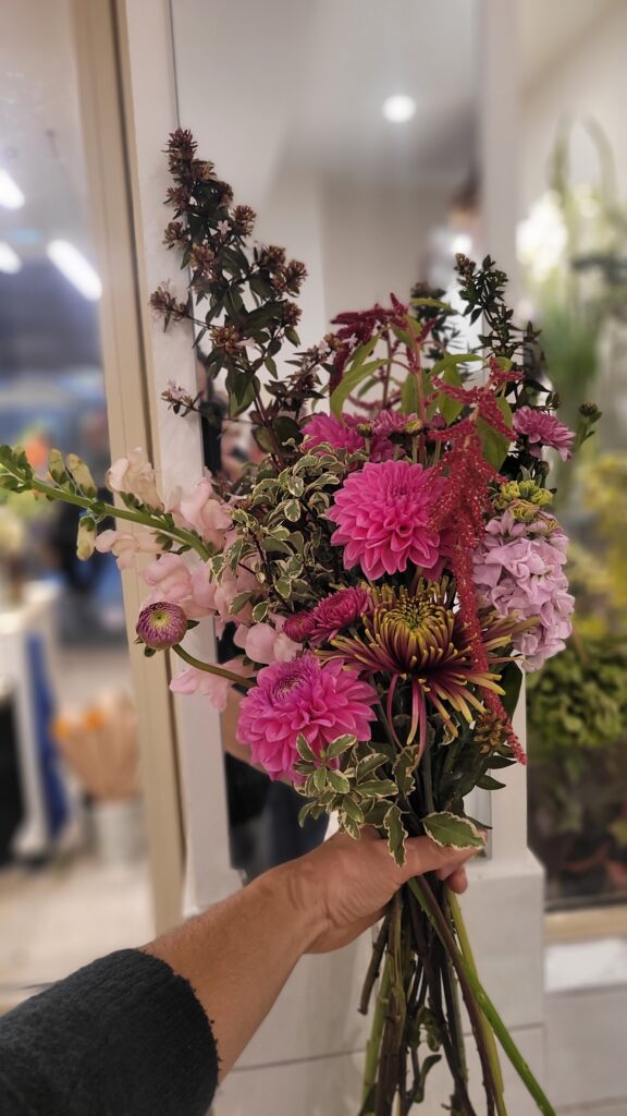 bouquet fleur atelier team building